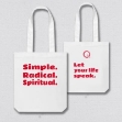 Picture of Simple, Radical, Spiritual Bag white red