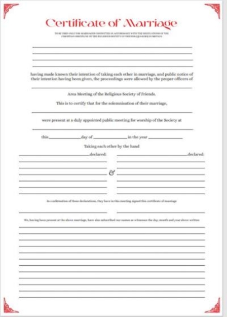 Picture of Marriage Certificate Poster