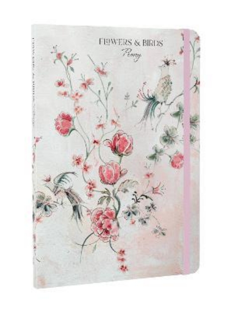 Picture of Flowers & Birds Peony A5 Notebook