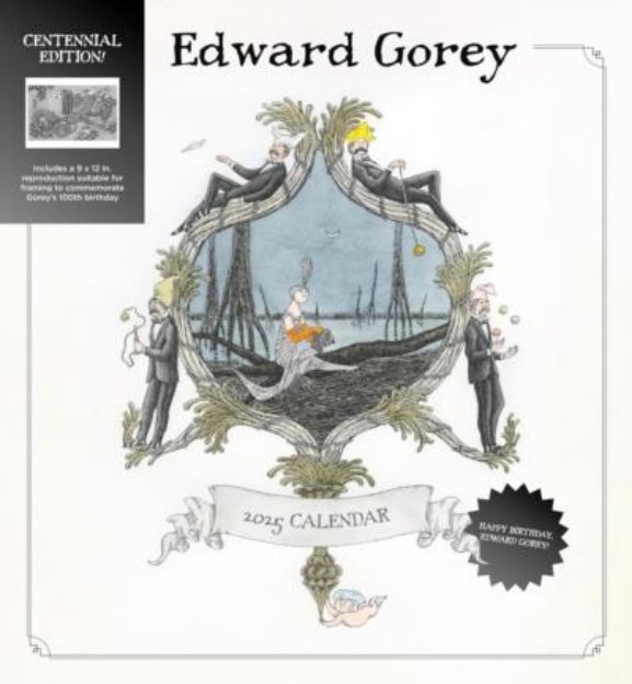 Picture of Edward Gorey 2025 Wall Calendar Centennial Edition