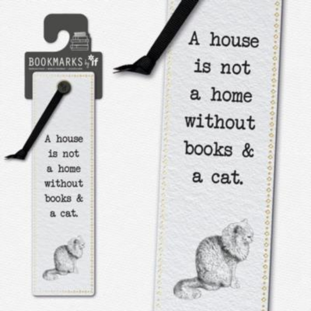 Picture of Literary Bookmarks-Books and a cat 15506